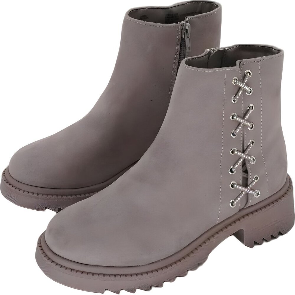 Steve Madden Kids Karra Chelsea Boot Gray Size 2 Big Kid - Picture 2 of 6